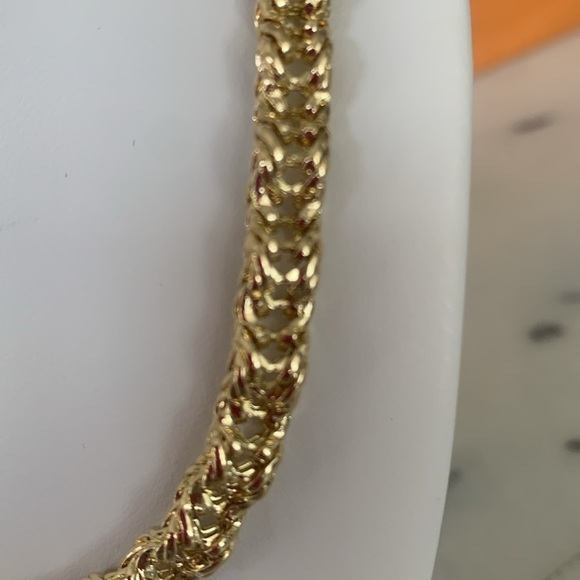 New 18k Rope Necklace Gold Plated Thick Braided Textured Chain 17โ Inches GIFT - Picture 9 of 12
